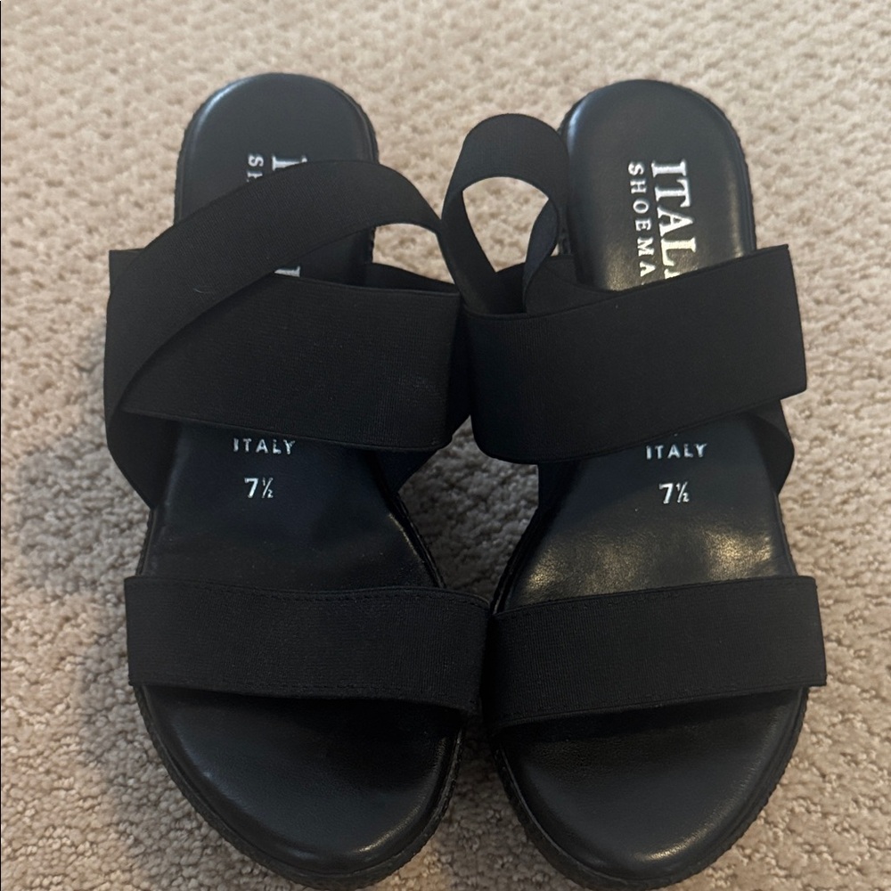 Italian Shoemakers Black Mules